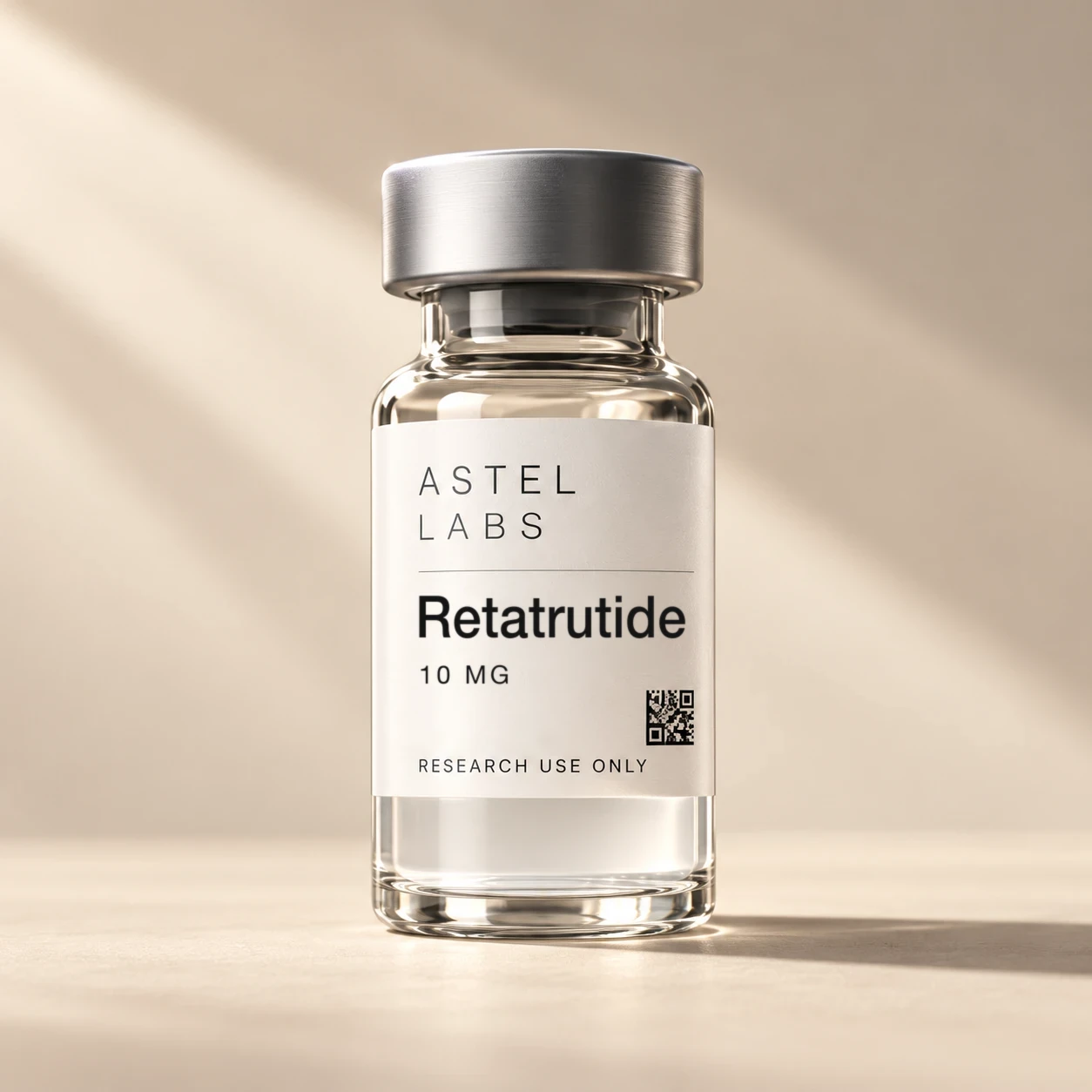Retatrutide vial with the ASTEL Labs label